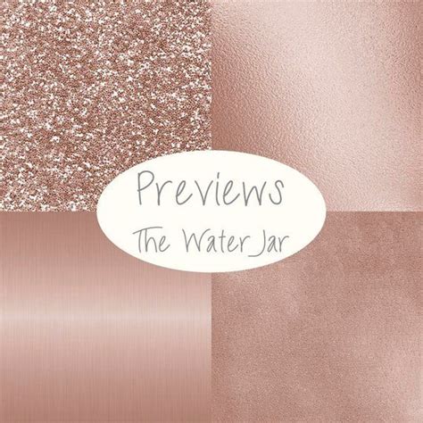 Peel & stick samples take out all the guesswork. Rose Gold digital paper pack with Rose Gold Metallic ...