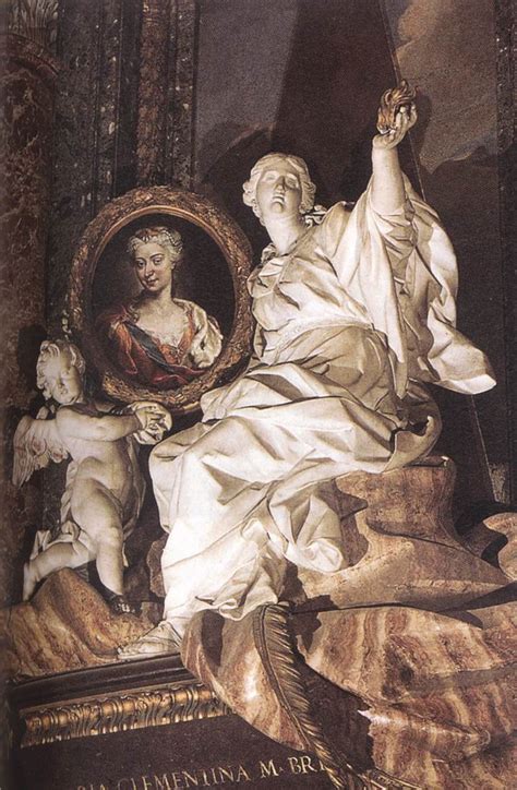 Polish princess, wife of james francis edward stuart and mother of the first king of the united states of america. Tomb of Maria Clementina Sobieska (detail) by BRACCI, Pietro