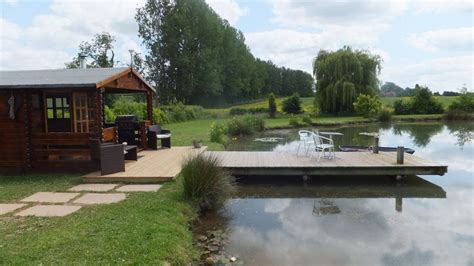 As you relax in the bubbles, contemplating. secluded romantic log cabin carp fishing lake, short break ...