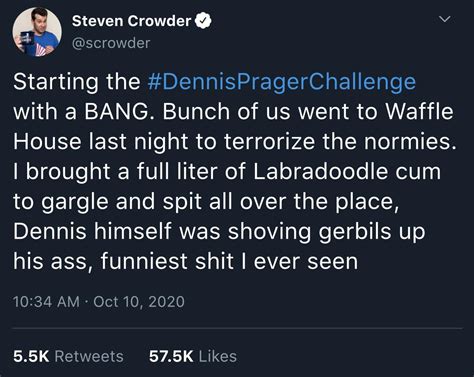 He hosts louder with crowder, a daily political podcast. Steven, Dennis, & friends freak out the normies at a ...