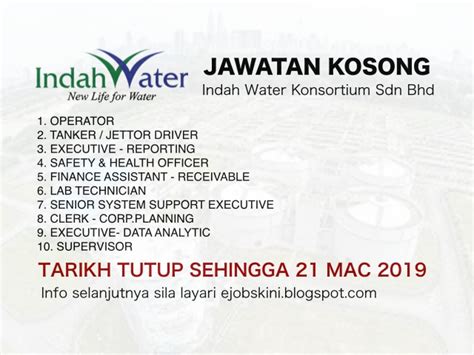 Mec jati consortium sdn bhd. Jawatan Kosong Indah Water Konsortium Sdn Bhd [Tarikh ...