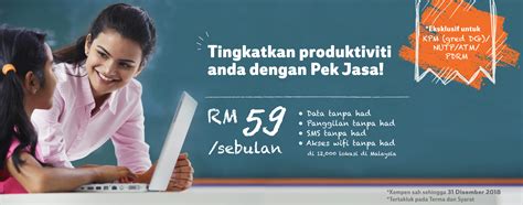 Dubbed as the jasa pack, the postpaid plan will allow educators to tap into unlimited data, calls, and sms at a minimal cost. Pek Jasa - Pakej Untuk Guru, Tentera & Polis.