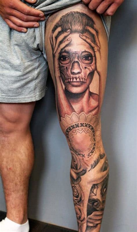 1.6 back of leg tattoo. Top 75 Best Leg Tattoos For Men - Sleeve Ideas And Designs