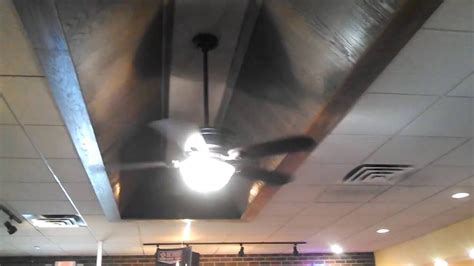 I purchased a ceiling fan and installed per the manufacturers directions. Hampton Bay Ceiling Fan in a restaurant - YouTube