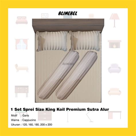 Beli sarung bantal, sarung guling, bantal guling terbaik. PREMIUM Set Paket Sprei King Koil/Kingkoil +Sarung ...