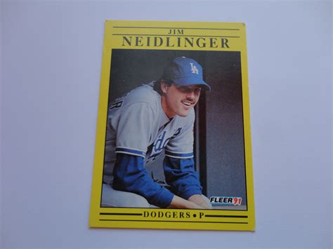 Each has a large scan of the front and back of the card. Jim Neidlinger Fleer 91 Baseball Card Collection. | Sports cards collection, Baseball, Baseball ...