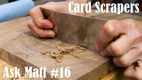 Maybe you would like to learn more about one of these? Card Scraper Sharpening and Use - Ask Matt #16 - YouTube