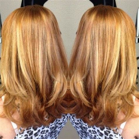 Short to long layers give chic and stylish bangs that you can wear in multiple ways. Copper blonde by Kaitlyn @ J&Frank in Yuma AZ ...