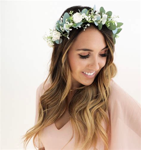 Perfect for baby shower or gender reveal party. EUCALYPTUS FLOWER CROWN | Wedding Floral Crown | Bridal ...