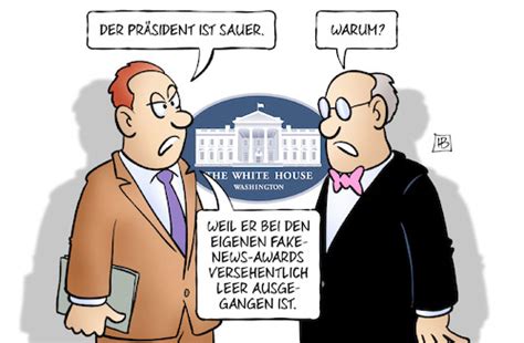 Hoax c'est quand les gens inventent des trucs. Fake-News-Awards von Harm Bengen | Politik Cartoon | TOONPOOL