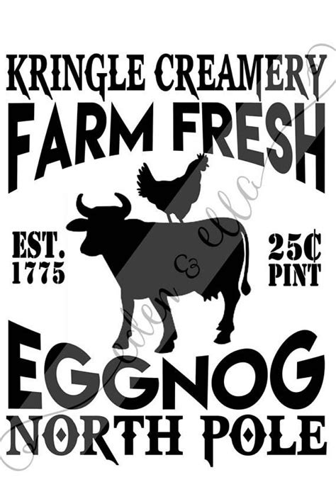 People who like cooking are often found spending time in the kitchen. FARMHOUSE STYLE Farm Fresh Vintage Eggnog Sign Instant ...