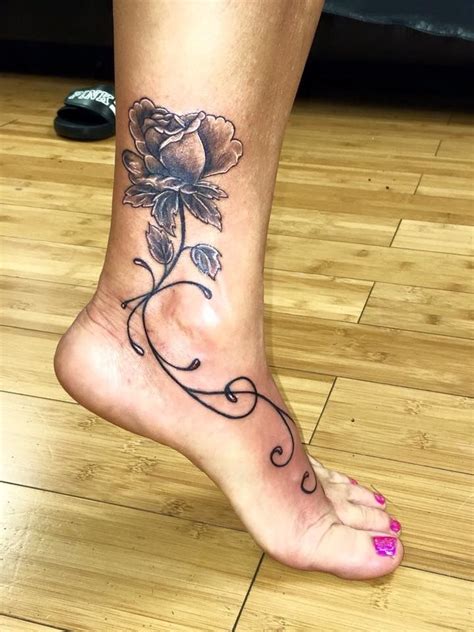 135 beautiful rose tattoo designs for women and men. Pin by Danette Crawford on Tattoos | Wrap around ankle ...