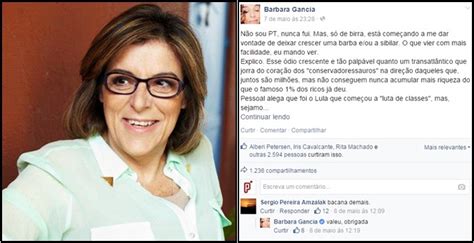 Foi num artigo sobre a renúncia do papa. Por causa do ódio, Barbara Gancia está querendo "virar ...