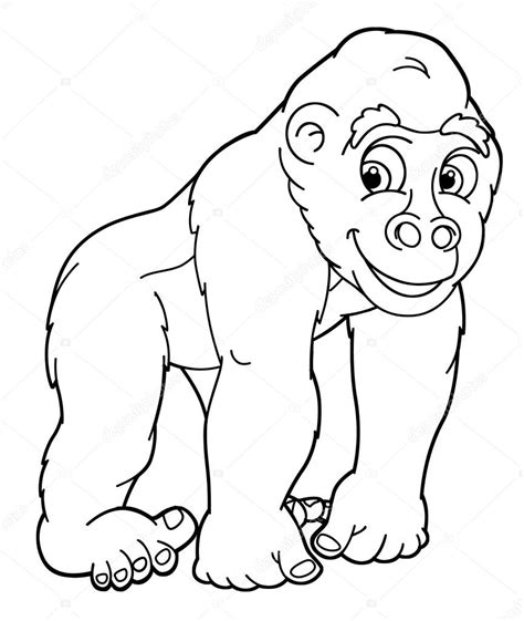 All we ask is that you recommend our content to friends and family and share your masterpieces on your website, social media profile, or blog! Gorilla - coloring page — Stock Photo © agaes8080 #54960249