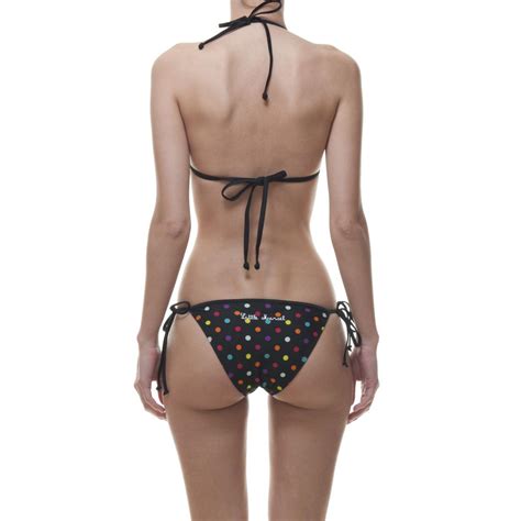 Muni d´une fermeture zippée et. Culotte taille basse Bornéo noir pois multicolore par ...