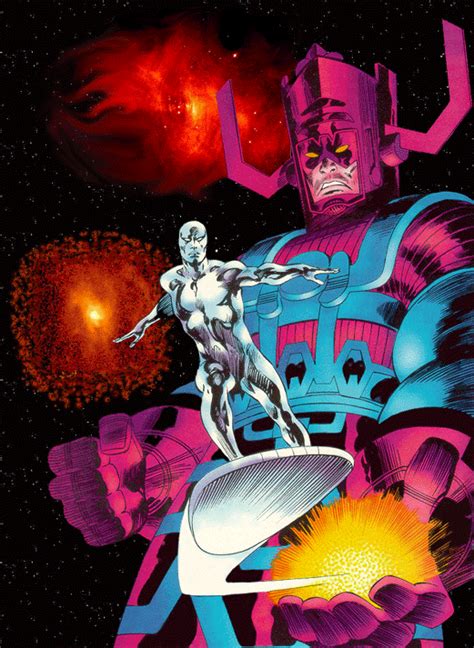 In the movie, galactus has traveled all the way to earth and is beginning to feed on it when silver surfer rebels. Galan (Earth-616) | Silver surfer, Vintage comics, Comic ...