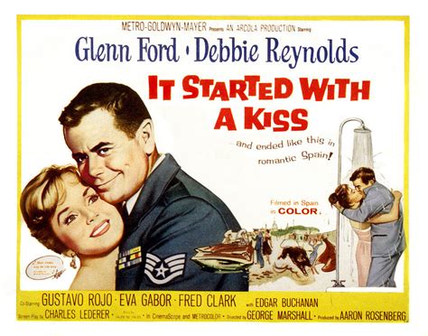 The brunette appeared to be wearing a ribbed tube top and wore her hair in thick waves. The CinemaScope Cat: It Started With A Kiss (1959)