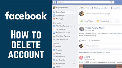 You cannot perform this process from the facebook mobile app. How to Delete a Facebook Account - Free tutorial from ...