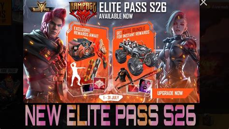 If you have the same situation, then don't worry because, in this article, i will share some secret methods to.  FREE FIRE NEW ELITE PASS S26 NEW BANDEL - YouTube