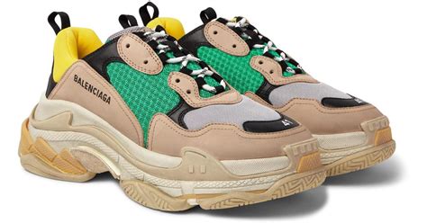 Us 10) regular (m, b). Balenciaga Triple S Mesh, Nubuck And Leather Sneakers in ...