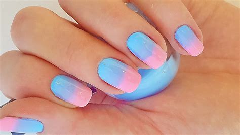 Get the Perfect Pink, Blue, and White Ombre Nails with These Simple Steps!
