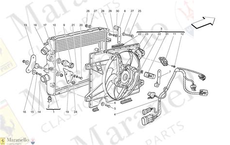 Maybe you would like to learn more about one of these? 025 - Cooling System Radiators parts diagram for Ferrari 360 Spider | Maranello Classic Parts