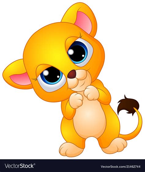 Download lion icon free icons and png images. Cute baby lion cartoon Royalty Free Vector Image