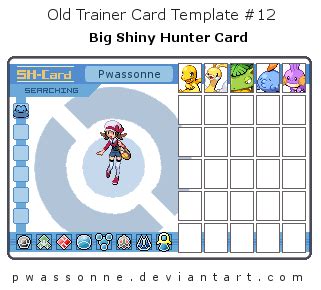 This application helps fans to design card game. Old Trainer Card Template 12 by pwassonne on DeviantArt