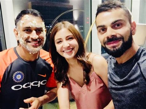 Anushka took to twitter to. Anuskha joins husband Virat for MS Dhoni's birthday bash