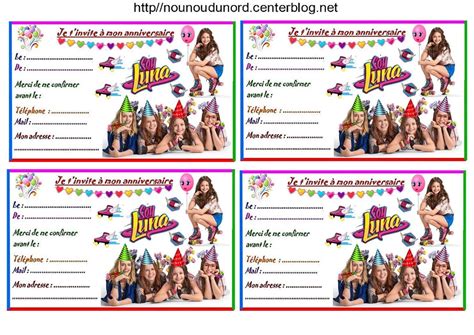 Invitation Anniversaire Soy Luna
