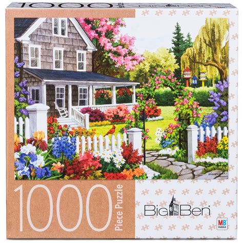 Measures 20 x 27 when complete. Big Ben 1000-Piece Adult Jigsaw Puzzle - Country Garden ...