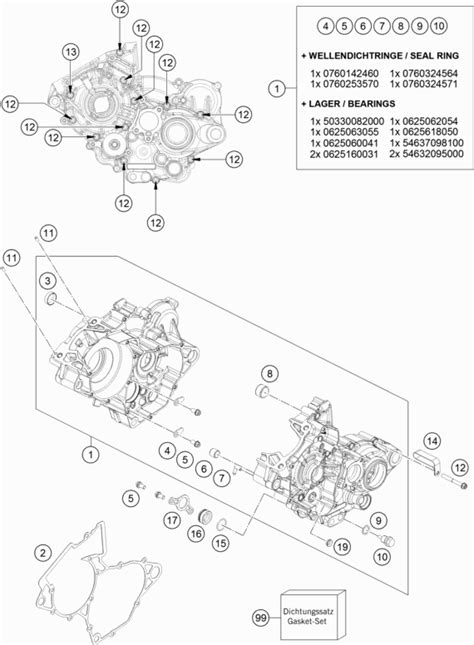 Сборка двигателя ktm 85 sx. KTM Newcastle - 125 SX (US) 2019 - ENGINE CASE