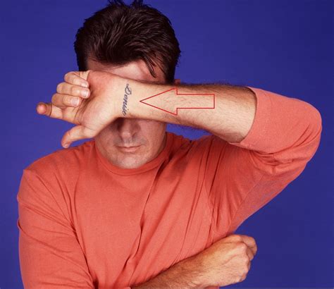 Many men choose this placement for an arrow tattoo, which represents finding direction in life. Charlie Sheen's 14 Tattoos & Their Meanings - Body Art Guru