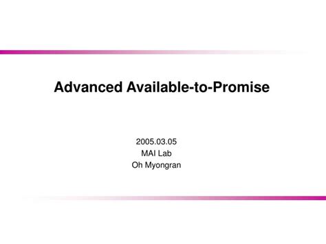 PPT - Advanced Available-to-Promise PowerPoint Presentation, free download - ID:3960775