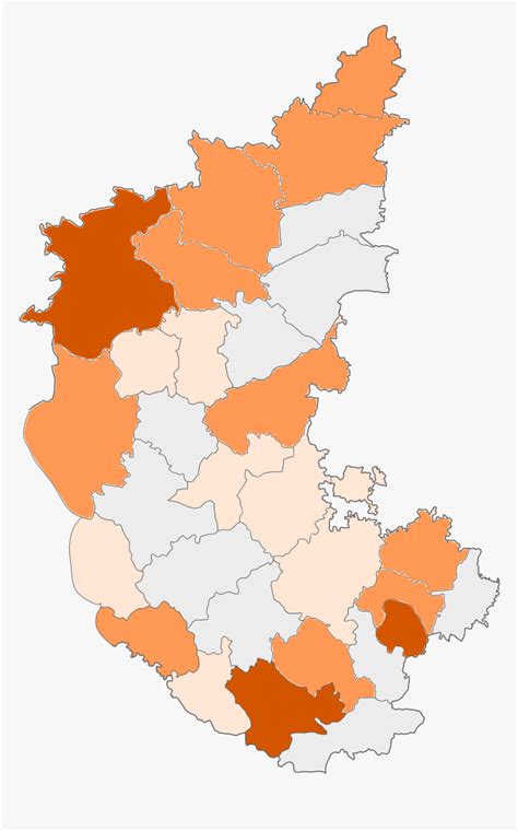 Karnataka is bordered by the arabian sea to the west, goa to the northwest, maharashtra to the north, telangana to the northeast, andhra pradesh to the east, tamil nadu to the southeast, and kerala to. Karnataka Map High Resolution, HD Png Download - kindpng