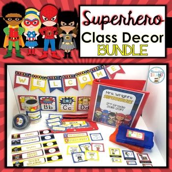 Some of these links are affiliate links which means i make commission. Superhero Classroom Theme Decor BUNDLE by Elementary ...