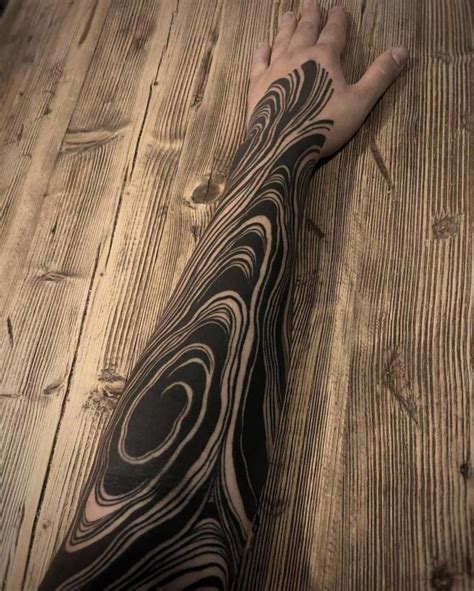 Ideal cross sleeve tattoo design Wood grain sleeve by Gakkin | Half sleeve tattoo, Tattoo ...