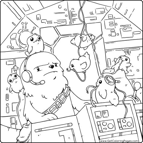Just click on one of the thumbnails to request them. Star Wars Coloring Pages Porg - Coloring and Drawing