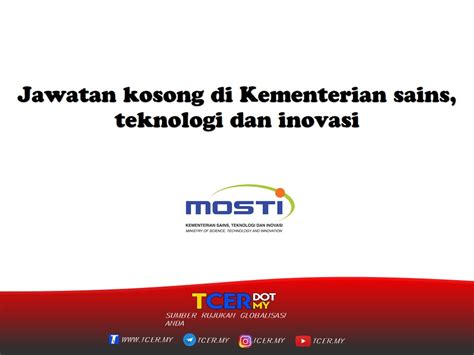 Kementerian sains, teknologi dan inovasi (mosti) jawatan kosong terkini jawatan kosong terkini pilihan putrajaya. Jawatan Kosong Di Kementerian Sains, Teknologi Dan Inovasi ...