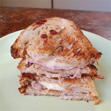 Ham & cheese sandwich · spread one side of each slice of bread with mayonnaise. Ham And Swiss On Sourdough : An Italian Deli Classic Ham ...