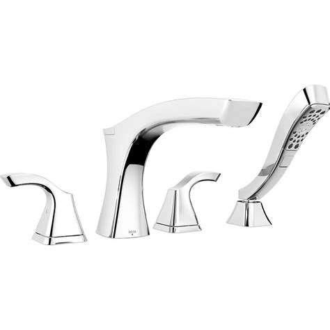 Thank you for your question vicki. Delta Compel 2-Handle Deck-Mount Roman Tub Faucet Trim Kit ...