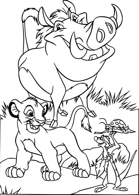 Les chansons de scar la garde du roi lion kion terre des. Coloriage Pumba Simba Timon à imprimer sur COLORIAGES .info