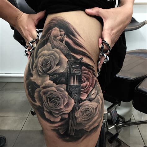 See more ideas about tattoos, rose tattoos, gun tattoo. Gun and Roses Tattoo | Best Tattoo Ideas Gallery