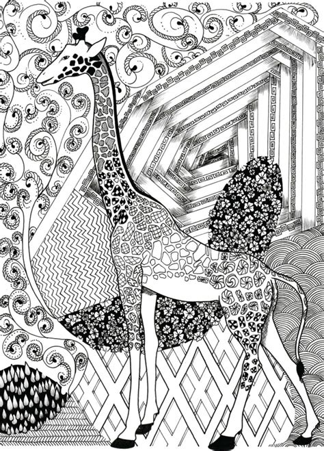 This coloring page is the perfect project for adults, as it allows for intricate and complicated designs. Get This Giraffe Coloring Pages for Adults Zentangle Art 91411