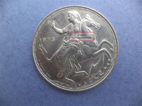 Greek coin replica wanderer silver plated coin numismatic foreign coin antique. Greece 20 Drachma Greek Coin 1973 019