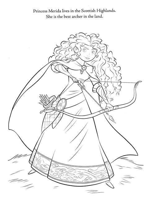 Merida is actually the eldest child of a king and queen couple with 3 other kids, who are in fact triplets. Pin on Princess coloring pages