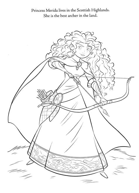 Merida is actually the eldest child of a king and queen couple with 3 other kids, who are in fact triplets. Pin on Princess coloring pages