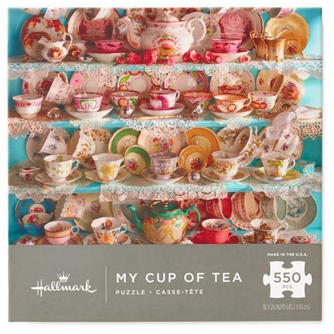 A jigsaw puzzle is an image split into multiple pieces of different shapes. "My Cup Of Tea" ~ a 550 piece jigsaw puzzle from Hallmark ...