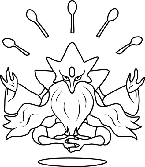 Even kids know where to find coloring page of mega pokemon. Mega Alakazam Pokemon Coloring Page - Free Printable ...