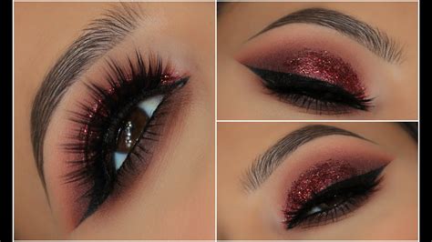 Maybe you would like to learn more about one of these? Red Glitter Smokey Eye | Amys Makeup Box - YouTube